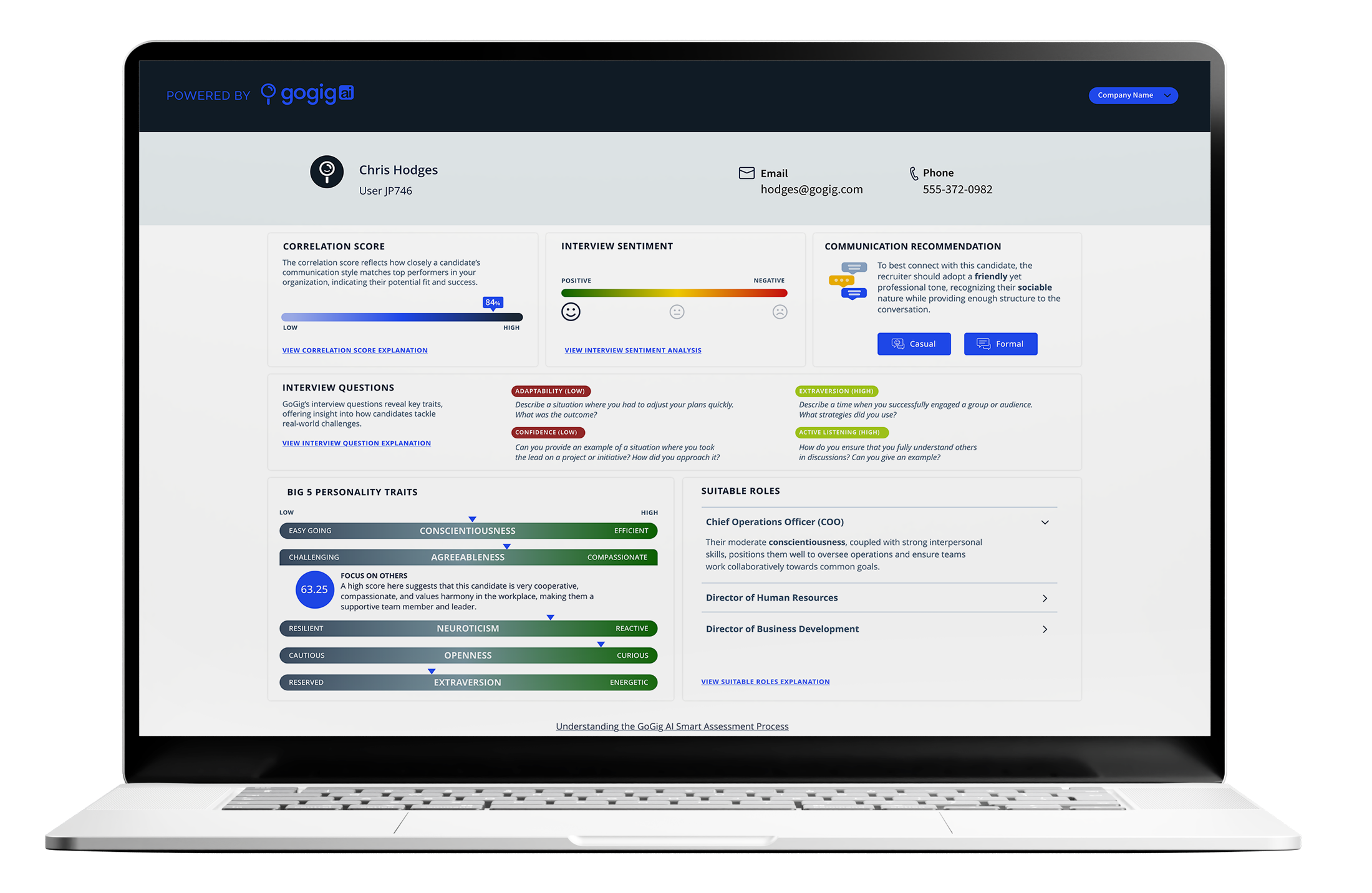 AI Smart Assessment Dashboard